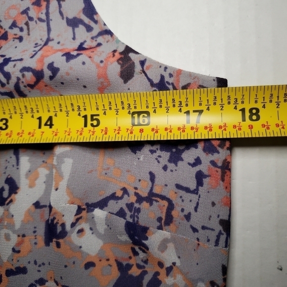 Cabi Fresco Dress Style 5049 Chiffon Water Color Print Double Chiffon Sz XS - Picture 10 of 12